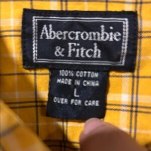 Abercrombie & Fitch Mustard Checkered Shirt